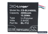 LG Pad 7.0 Replacement Battery, 3.8V, 4000mAh, Li-Polymer 1