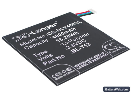 LG Pad 7.0 Replacement Battery, 3.8V, 4000mAh, Li-Polymer 2
