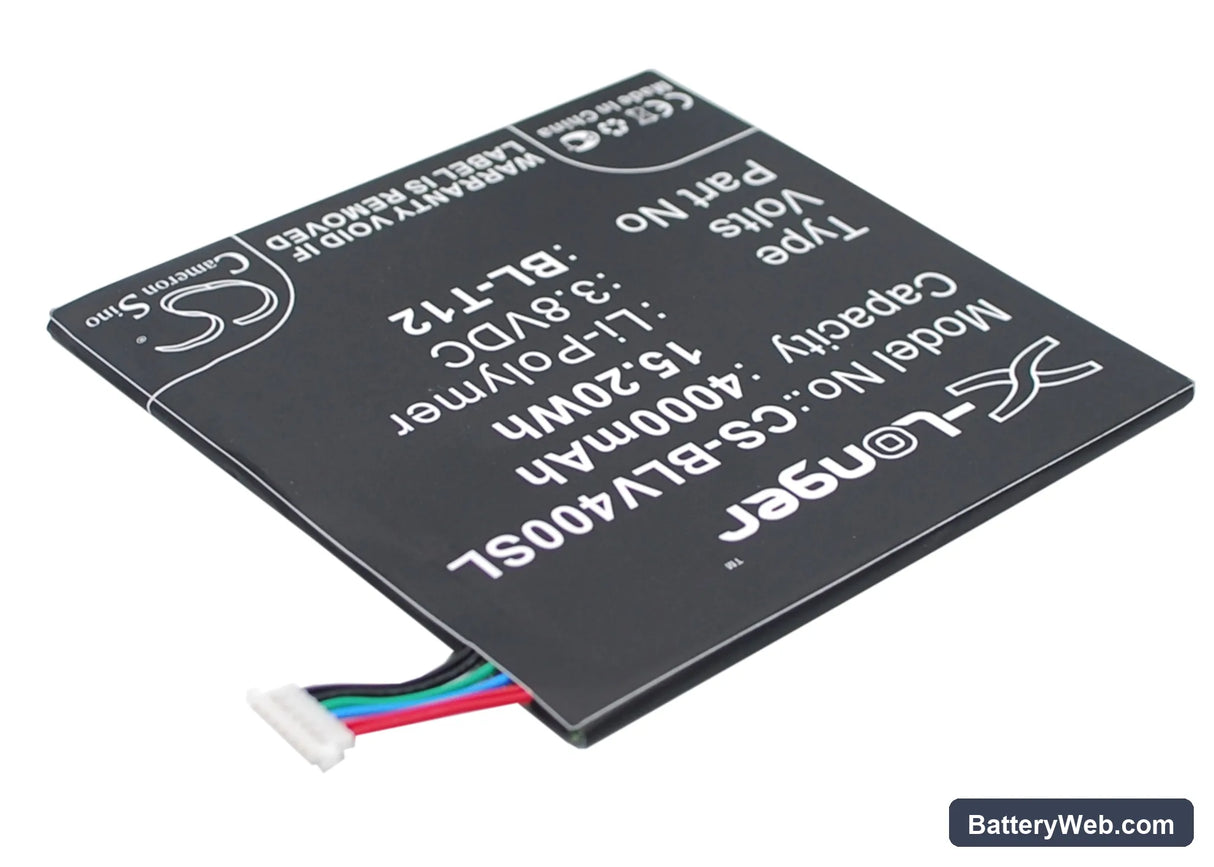 LG Pad 7.0 Replacement Battery, 3.8V, 4000mAh, Li-Polymer 3