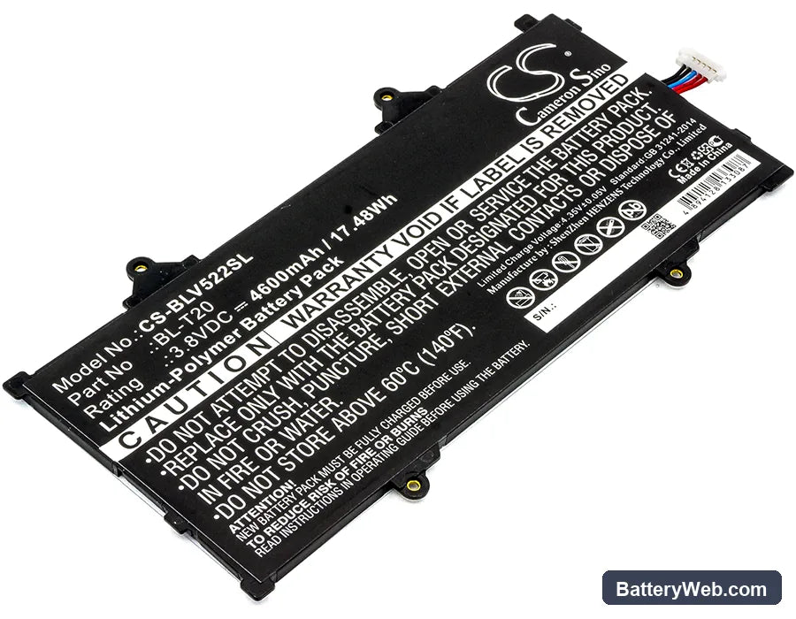 LG G Pad X 8.0 Replacement Battery, 3.8V, 4600mAh, Li-Polymer 1