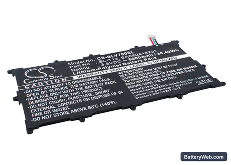 LG G Pad Tablet 10.1" Replacement Battery, 3.8V, 8000mAh, Li-Polymer 2