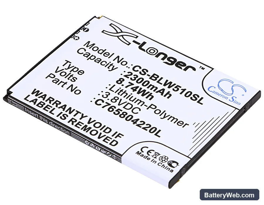 BLU Win HD Replacement Battery, 3.8V, 2300mAh, Li-Polymer 1