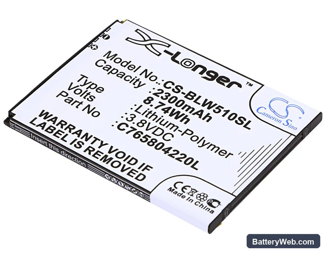 BLU Win HD Replacement Battery, 3.8V, 2300mAh, Li-Polymer 1