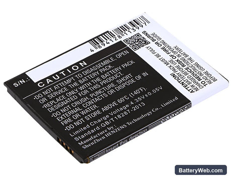 BLU Win HD Replacement Battery, 3.8V, 2300mAh, Li-Polymer 4