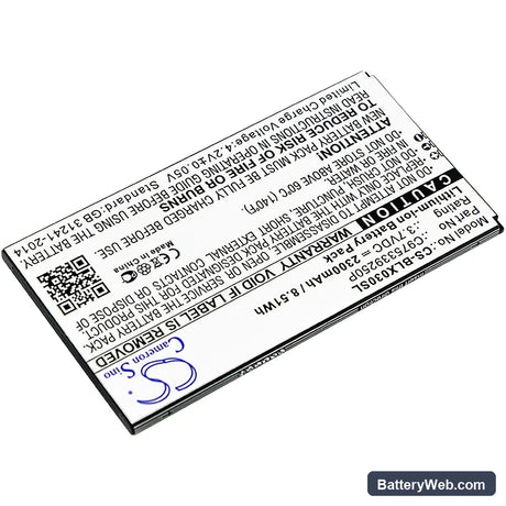 BLU Dash X Plus LTE Replacement Battery, 3.7V, 2300mAh, Li-ion 2