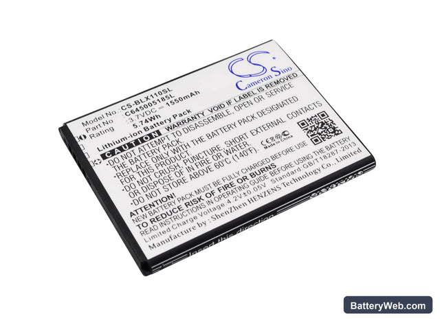 BLU Studio Mini Replacement Battery, 3.7V, 1550mAh, Li-ion 1