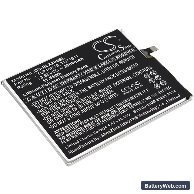 BLU Life One X2 Replacement Battery, 3.85V, 3000mAh, Li-Polymer 1