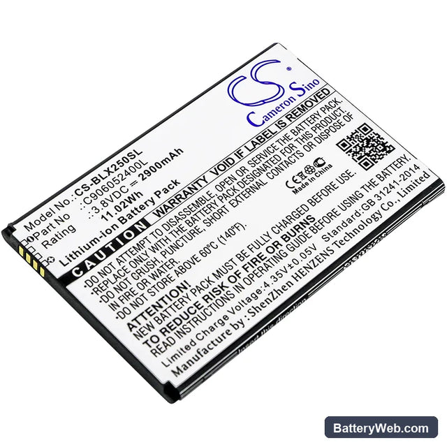 BLU Energy X2 Replacement Battery, 3.8V, 2900mAh, Li-ion 1