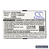 Bolate AnyYiew A2 Replacement Battery, 3.7V, 1800mAh, Li-ion 3
