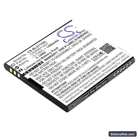 BLU Yezz Replacement Battery, 3.7V, 1400mAh, Li-ion 1