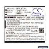 BLU Yezz Replacement Battery, 3.7V, 1400mAh, Li-ion 3