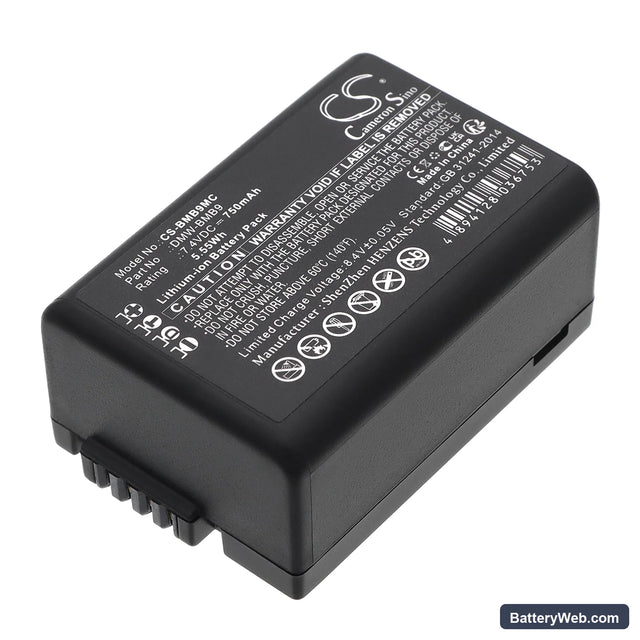 Panasonic Lumix DMC-FZ40 Replacement Battery, 7.4V, 750mAh, Li-ion 1