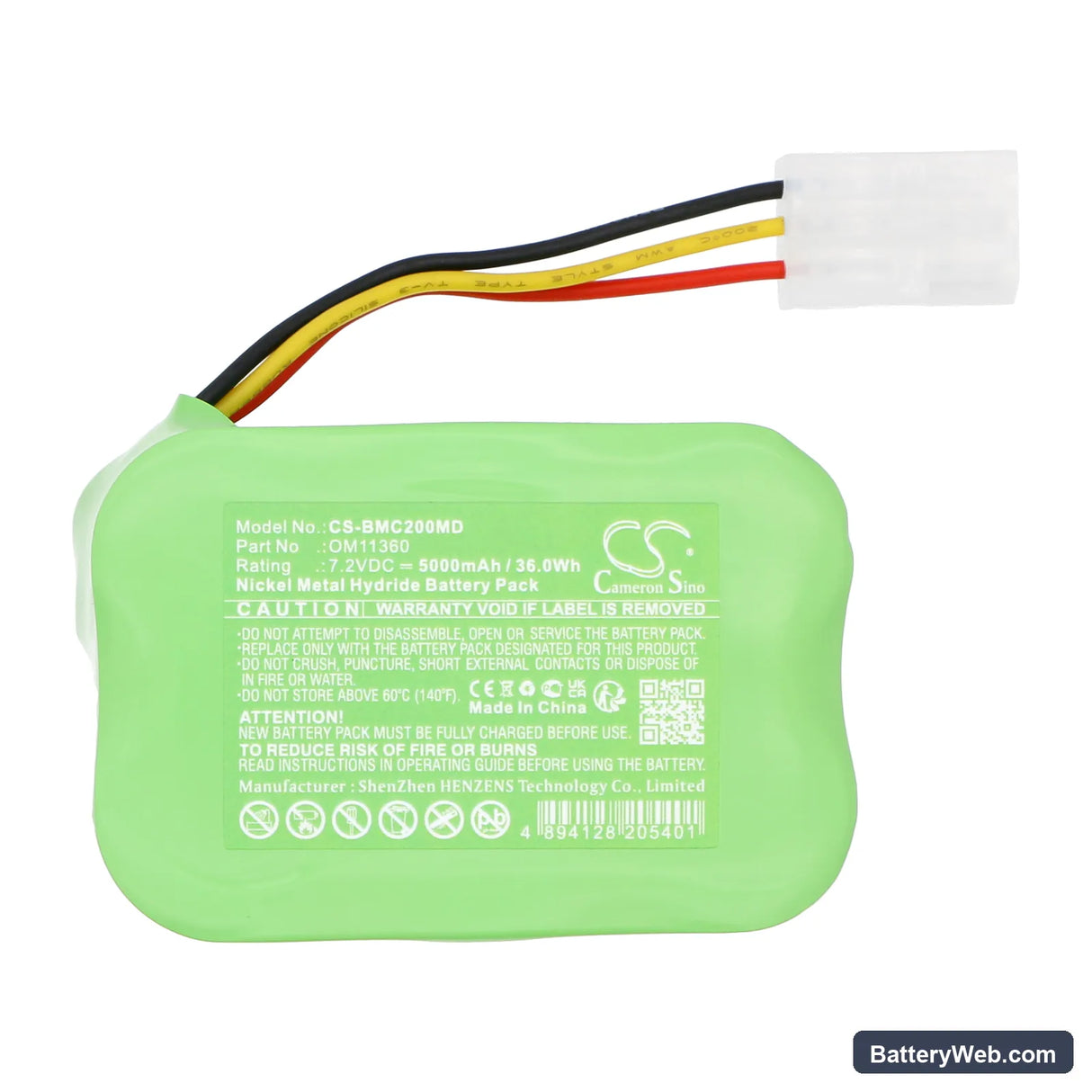 Biomedical Crossvent 2i+ Replacement Battery, 7.2V, 5000mAh, Ni-MH 3