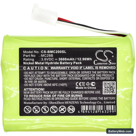 Beamex MC2-TE Replacement Battery, 3.6V, 3600mAh, Ni-MH 3