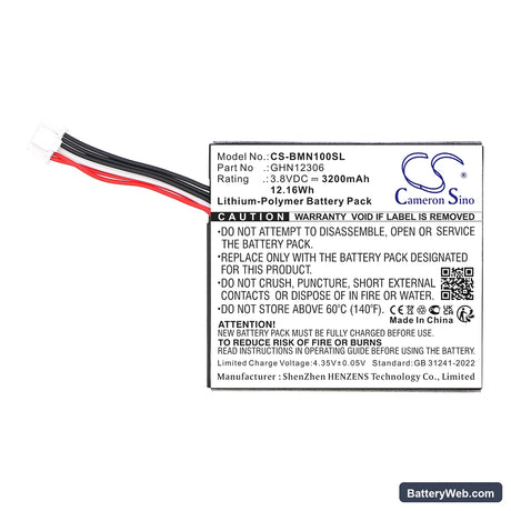 BMW motorrad N1 Replacement Battery, 3.8V, 3200mAh, Li-Polymer 3
