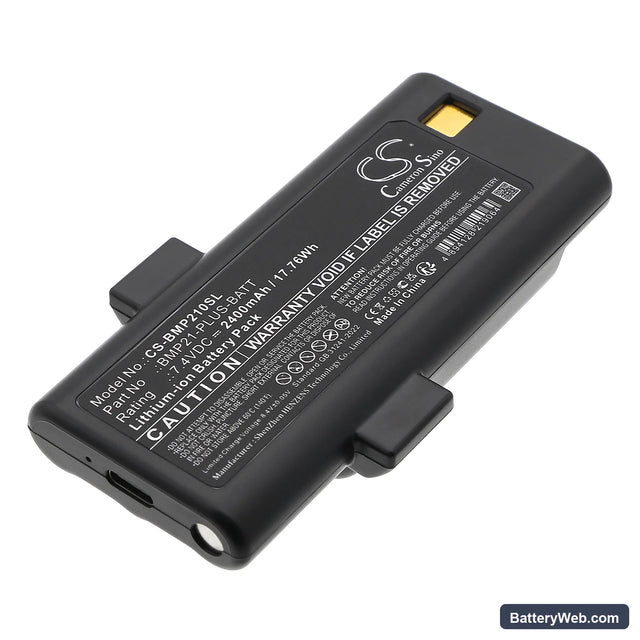 Brady BMP21 Plus Replacement Battery, 7.4V, 2400mAh, Li-ion 1