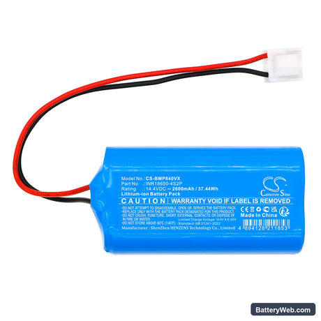 BOBOT MOP8100 Replacement Battery, 14.4V, 2600mAh, Li-ion 3