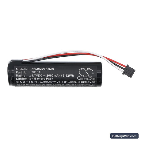 BioControl 78300BC Replacement Battery, 3.7V, 2600mAh, Li-ion 3
