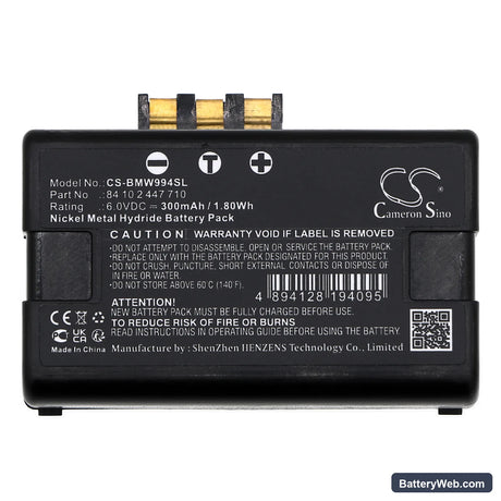 BMW F44 228i xDrive Replacement Battery, 6V, 300mAh, Ni-MH 5