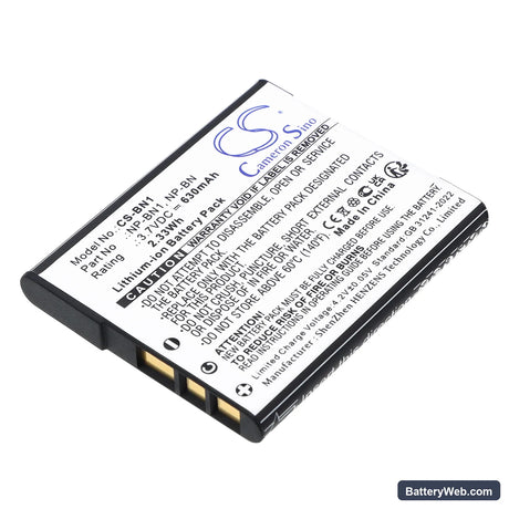 Sony _x000D_ Replacement Battery, 3.7V, 630mAh, Li-ion 1