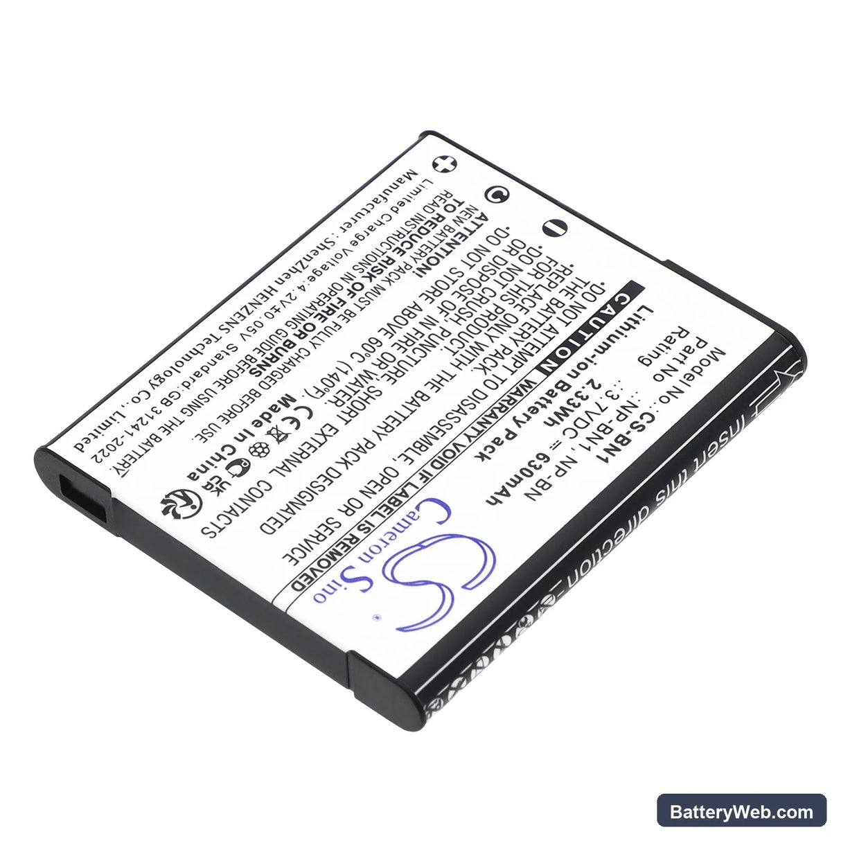 Sony _x000D_ Replacement Battery, 3.7V, 630mAh, Li-ion 2