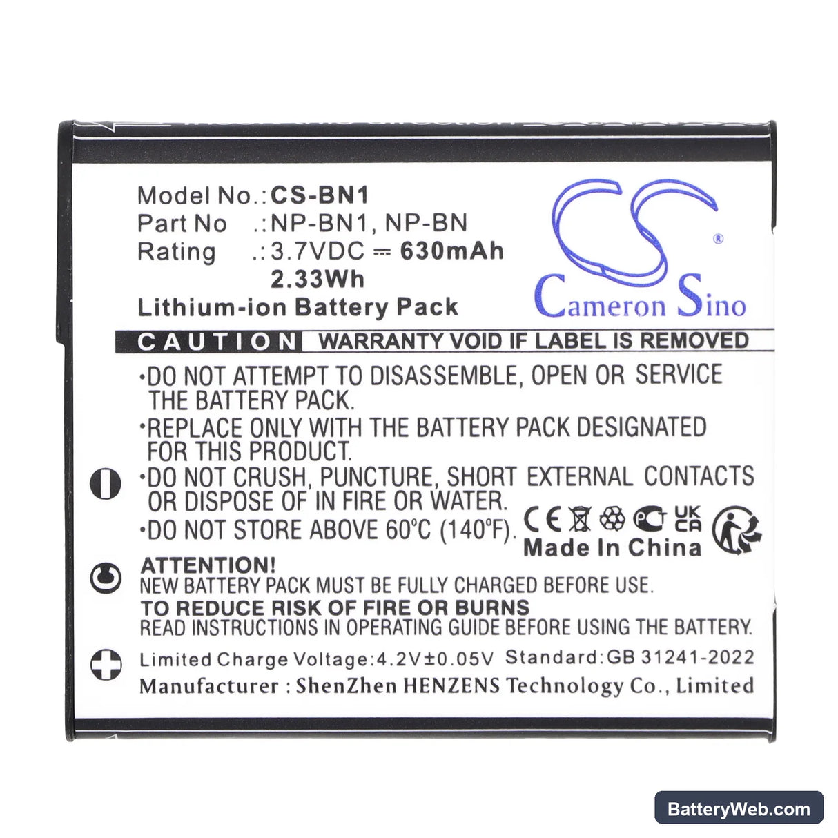 Sony _x000D_ Replacement Battery, 3.7V, 630mAh, Li-ion 5