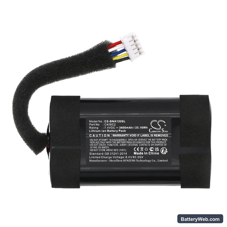 Bang & Olufsen BeoPlay A1 2nd Gen Replacement Battery, 7.4V, 3400mAh, Li-ion 3