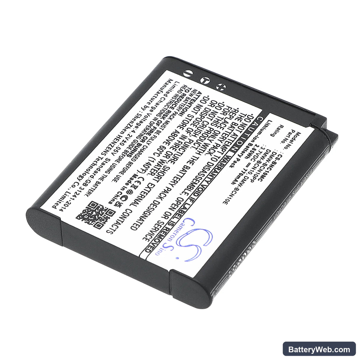 Panasonic Lumix DMC-LF1 Replacement Battery, 3.7V, 770mAh, Li-ion 2