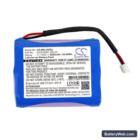 Bang & Olufsen BeoPlay A3 Replacement Battery, 11.1V, 2600mAh, Li-ion 3