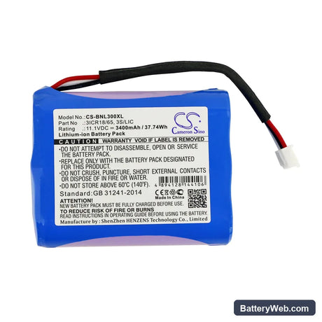 Bang & Olufsen BeoPlay A3 Replacement Battery, 11.1V, 3400mAh, Li-ion 3