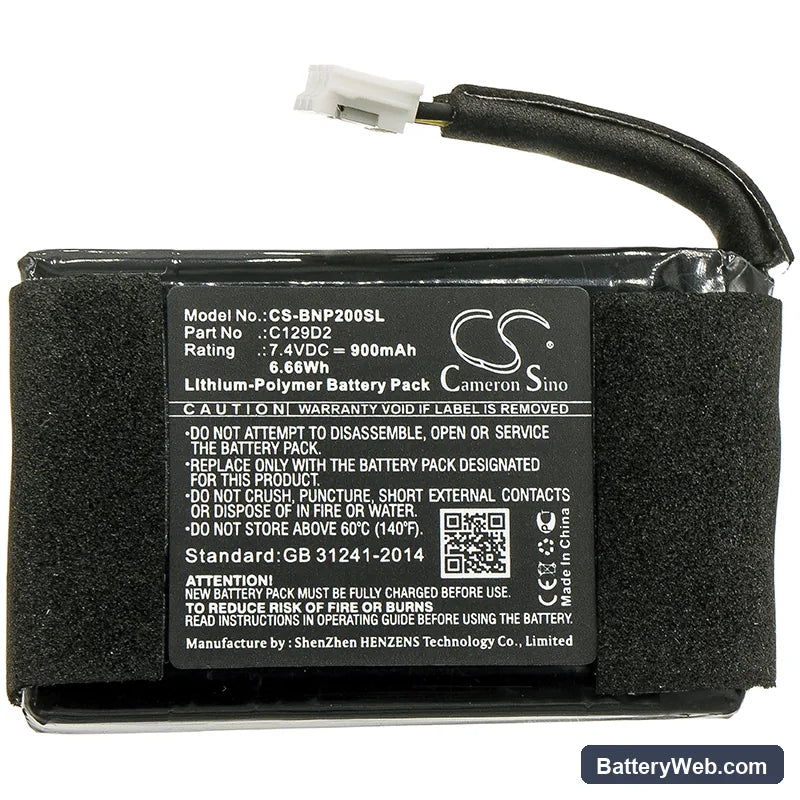 Bang & Olufsen BeoPlay P2 Replacement Battery, 7.4V, 900mAh, Li-Polymer 3