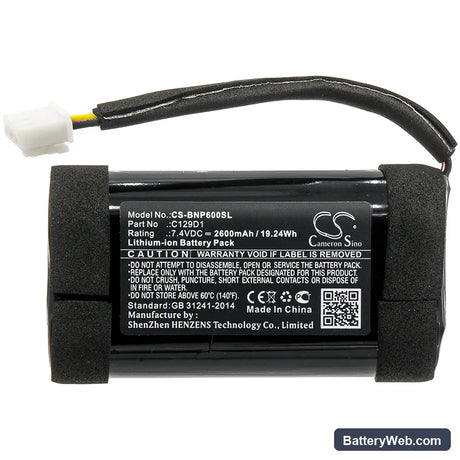 Bang & Olufsen BeoPlay P6 Replacement Battery, 7.4V, 2600mAh, Li-ion 3