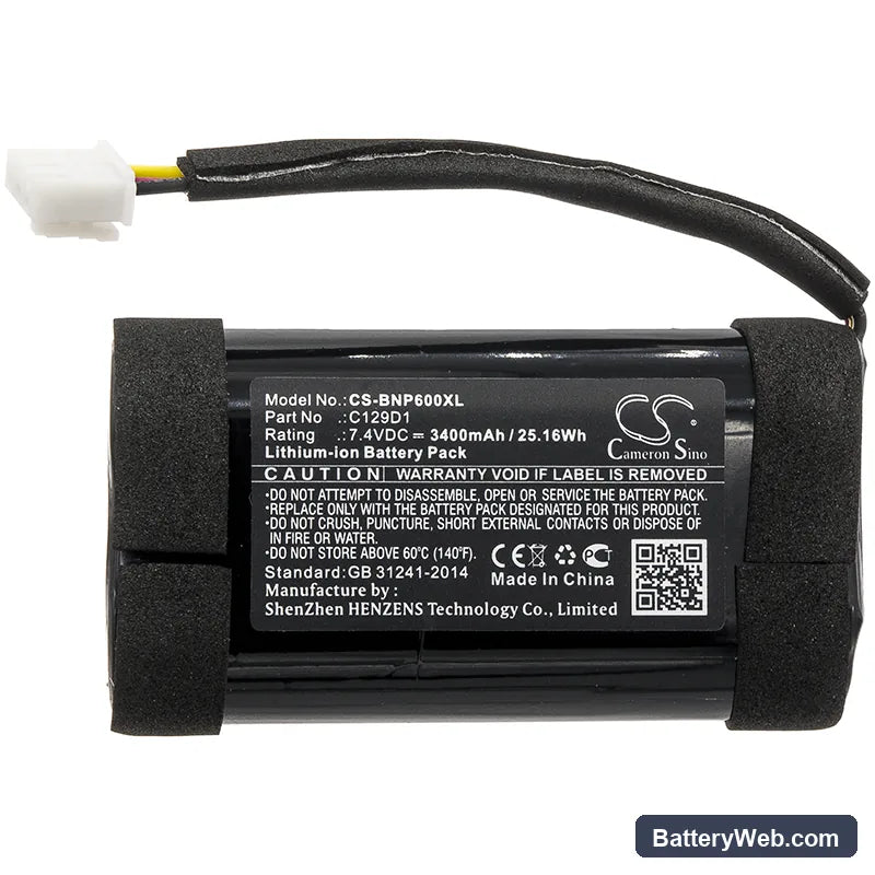 Bang & Olufsen BeoPlay P6 Replacement Battery, 7.4V, 3400mAh, Li-ion 3