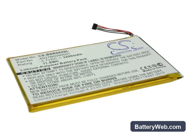 Barnes & Noble NOOK color Replacement Battery, 3.7V, 3200mAh, Li-Polymer 1