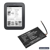 Barnes & Noble Nook Simple Touch Replacement Battery, 3.7V, 2150mAh, Li-Polymer 6