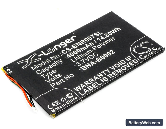 Barnes & Noble NOOK HD 7 tablet Replacement Battery, 3.7V, 4000mAh, Li-Polymer 1