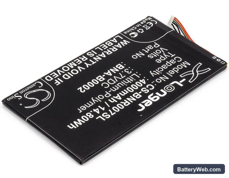 Barnes & Noble NOOK HD 7 tablet Replacement Battery, 3.7V, 4000mAh, Li-Polymer 2