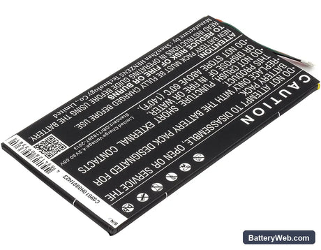 Barnes & Noble NOOK HD 7 tablet Replacement Battery, 3.7V, 4000mAh, Li-Polymer 4
