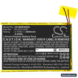 Barnes & Noble Nook 7 Replacement Battery, 3.7V, 2600mAh, Li-Polymer 3