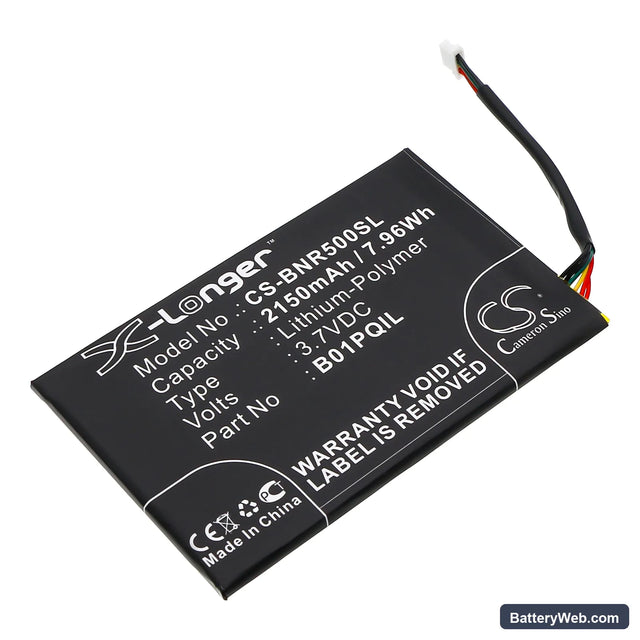Barnes & Noble Nook Glowlight Replacement Battery, 3.7V, 2150mAh, Li-Polymer 1