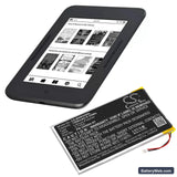 Barnes & Noble GlowLight 3 Replacement Battery, 3.7V, 1500mAh, Li-Polymer 6