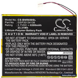Barnes & Noble Nook 10.1 Replacement Battery, 3.8V, 6300mAh, Li-Polymer 3