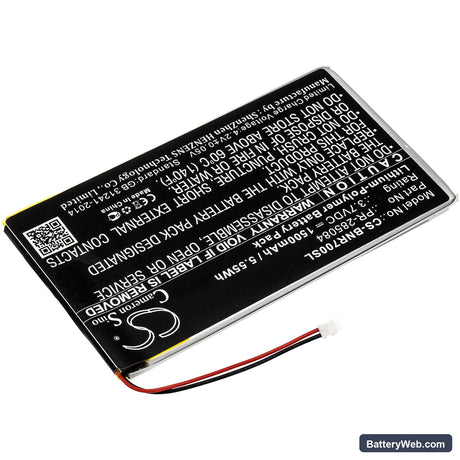 Barnes & Noble GlowLight Plus 7.8 Replacement Battery, 3.7V, 1500mAh, Li-Polymer 2