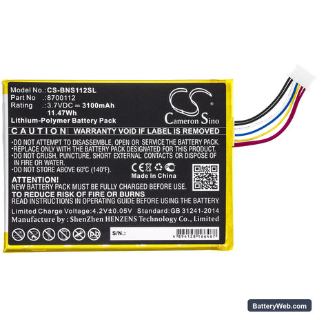 Bang & Olufsen BeoSound Moment Replacement Battery, 3.7V, 3100mAh, Li-Polymer 3