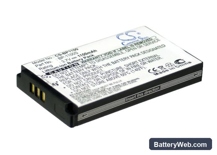 Kyocera U4R Replacement Battery, 3.7V, 1100mAh, Li-ion 4