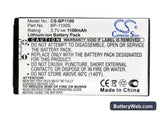 Kyocera U4R Replacement Battery, 3.7V, 1100mAh, Li-ion 5