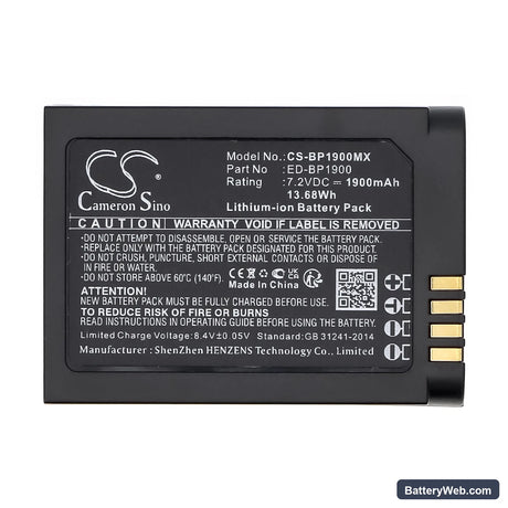 Samsung NX1 Replacement Battery, 7.2V, 1900mAh, Li-ion 5