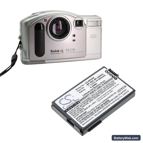 Canon DC210 Replacement Battery, 7.4V, 850mAh, Li-ion 6