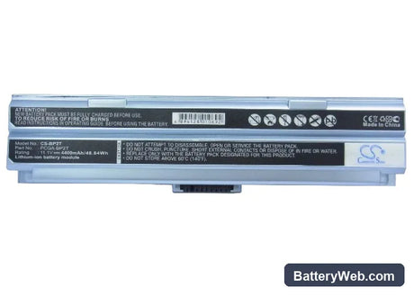 Sony VAIO PCG-TR1AP Replacement Battery, 11.1V, 4400mAh, Li-ion 5