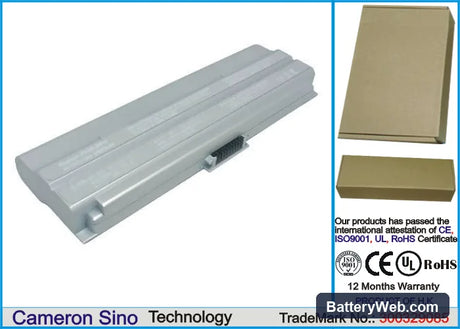Sony VAIO PCG-TR1MP Replacement Battery, 11.1V, 6600mAh, Li-ion 1